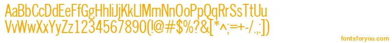 Ft68Normal Font – Orange Fonts on White Background