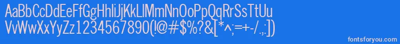 Ft68Normal Font – Pink Fonts on Blue Background