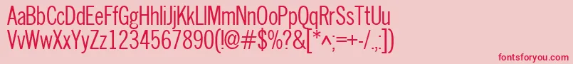 Ft68Normal Font – Red Fonts on Pink Background