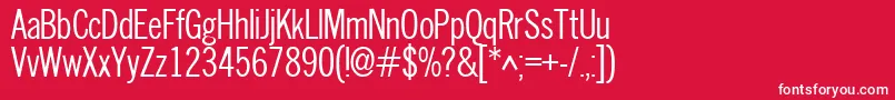 Ft68Normal Font – White Fonts on Red Background