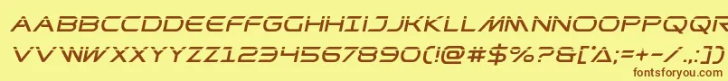 Prometheanlaserital Font – Brown Fonts on Yellow Background