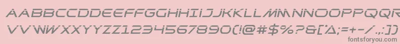 フォントPrometheanlaserital – ピンクの背景に灰色の文字