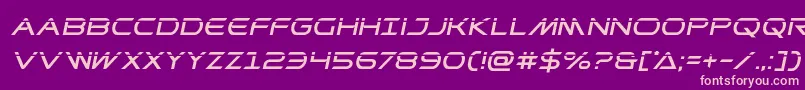 Prometheanlaserital Font – Pink Fonts on Purple Background