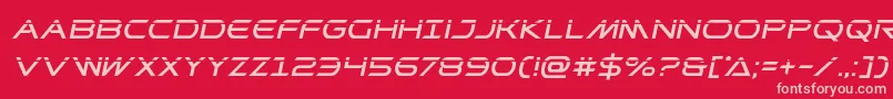 フォントPrometheanlaserital – 赤い背景にピンクのフォント