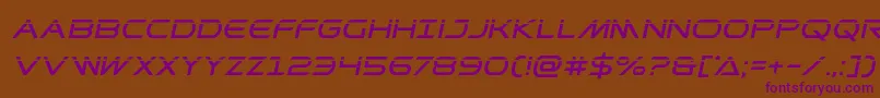 Prometheanlaserital Font – Purple Fonts on Brown Background