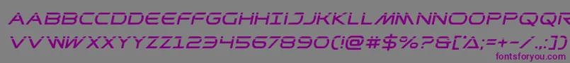 Prometheanlaserital Font – Purple Fonts on Gray Background