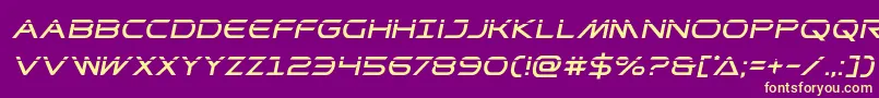 Prometheanlaserital Font – Yellow Fonts on Purple Background