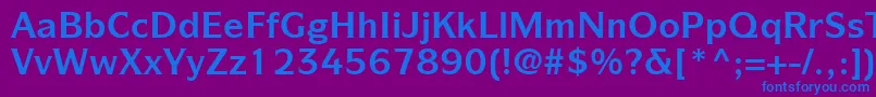 ItcSymbolLtBold Font – Blue Fonts on Purple Background