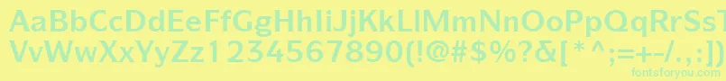 ItcSymbolLtBold Font – Green Fonts on Yellow Background