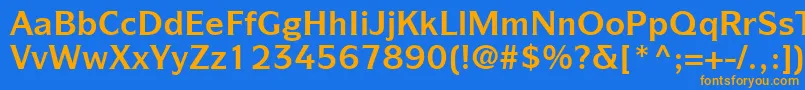 ItcSymbolLtBold Font – Orange Fonts on Blue Background