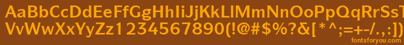 ItcSymbolLtBold Font – Orange Fonts on Brown Background