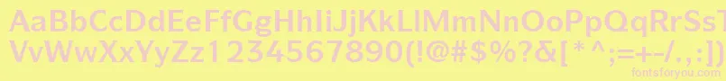 ItcSymbolLtBold Font – Pink Fonts on Yellow Background