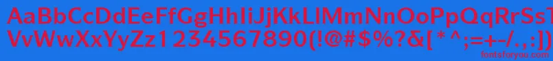 ItcSymbolLtBold Font – Red Fonts on Blue Background