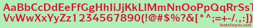 Шрифт ItcSymbolLtBold – красные шрифты на зелёном фоне