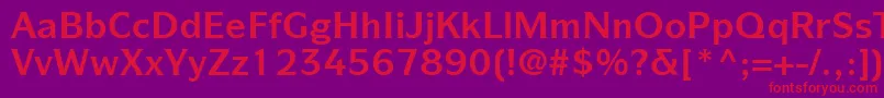 ItcSymbolLtBold Font – Red Fonts on Purple Background