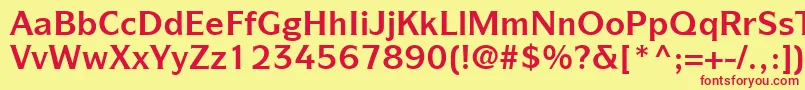 ItcSymbolLtBold Font – Red Fonts on Yellow Background