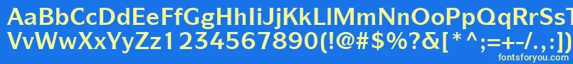 ItcSymbolLtBold Font – Yellow Fonts on Blue Background