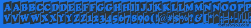 ACooperblackcmup Font – Black Fonts on Blue Background