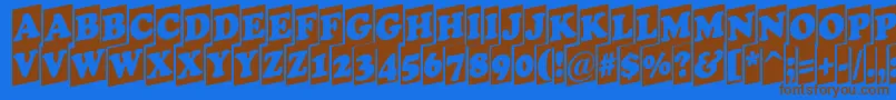 ACooperblackcmup Font – Brown Fonts on Blue Background