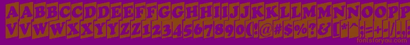 ACooperblackcmup Font – Brown Fonts on Purple Background