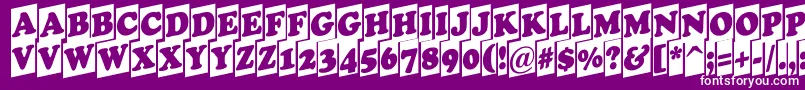 ACooperblackcmup Font – White Fonts on Purple Background