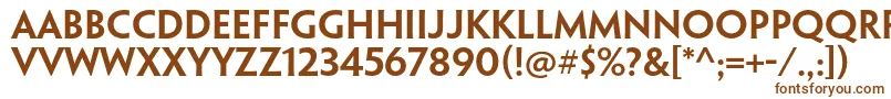 Шрифт PenumbraflarestdSemibold – коричневые шрифты на белом фоне