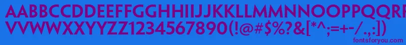 PenumbraflarestdSemibold Font – Purple Fonts on Blue Background