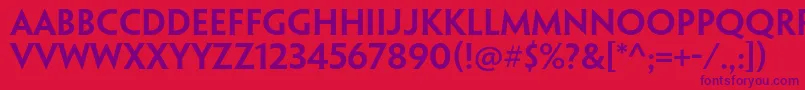 PenumbraflarestdSemibold Font – Purple Fonts on Red Background
