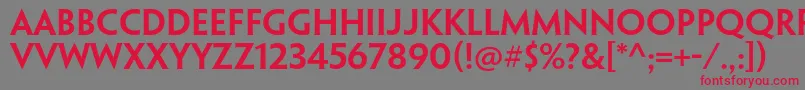 PenumbraflarestdSemibold Font – Red Fonts on Gray Background