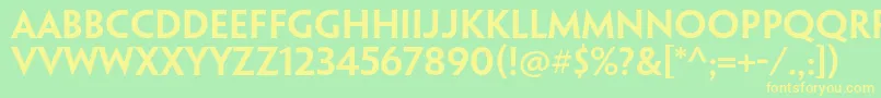 PenumbraflarestdSemibold Font – Yellow Fonts on Green Background