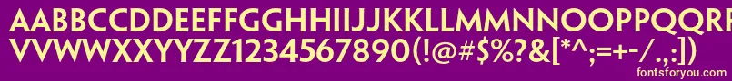 PenumbraflarestdSemibold Font – Yellow Fonts on Purple Background