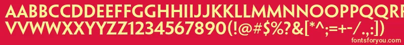 PenumbraflarestdSemibold Font – Yellow Fonts on Red Background