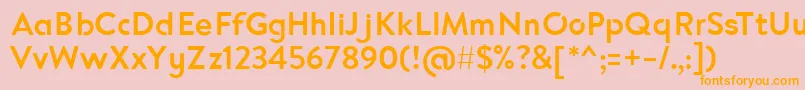 Enso Font – Orange Fonts on Pink Background