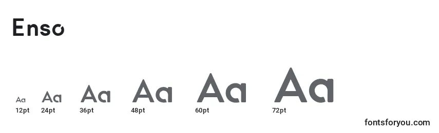 Tamanhos de fonte Enso