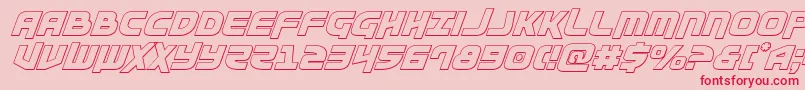 フォントMoltorsoutital – ピンクの背景に赤い文字
