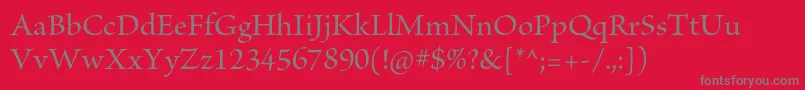 BriosoproMediumsubh Font – Gray Fonts on Red Background