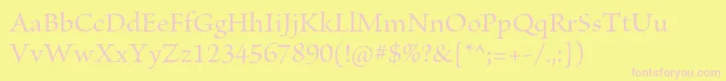 BriosoproMediumsubh Font – Pink Fonts on Yellow Background