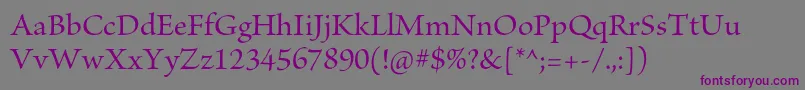 BriosoproMediumsubh Font – Purple Fonts on Gray Background
