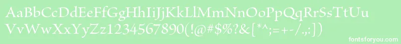 BriosoproMediumsubh Font – White Fonts on Green Background