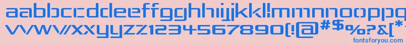 フォントRepublikaIvExp – ピンクの背景に青い文字