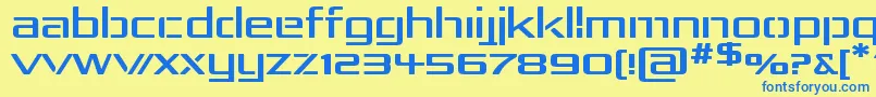 Шрифт RepublikaIvExp – синие шрифты на жёлтом фоне