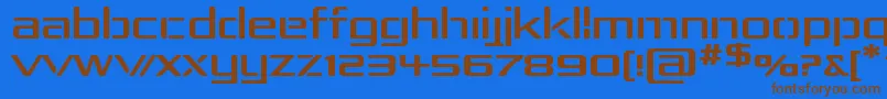 RepublikaIvExp Font – Brown Fonts on Blue Background