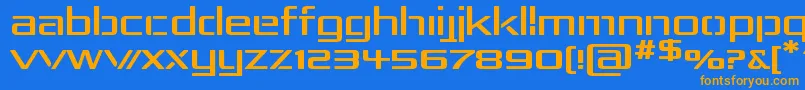 RepublikaIvExp Font – Orange Fonts on Blue Background