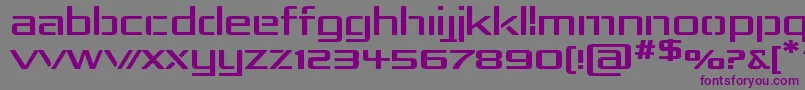 フォントRepublikaIvExp – 紫色のフォント、灰色の背景