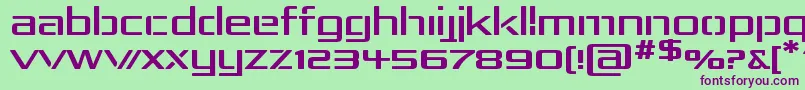 Шрифт RepublikaIvExp – фиолетовые шрифты на зелёном фоне