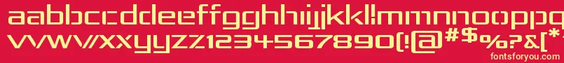 RepublikaIvExp Font – Yellow Fonts on Red Background