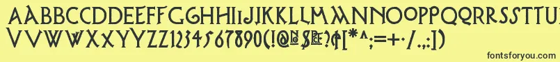 Possumsaltarenf Font – Black Fonts on Yellow Background