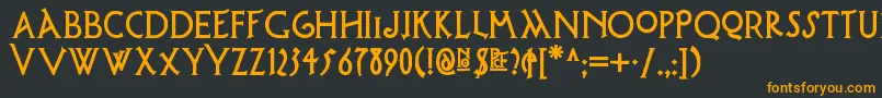 Possumsaltarenf Font – Orange Fonts on Black Background