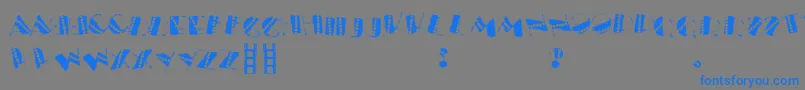 LaHotelViver Font – Blue Fonts on Gray Background