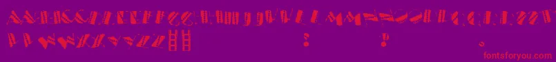 LaHotelViver Font – Red Fonts on Purple Background